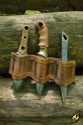 Rogue Knife Set Brown
