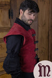 Jules Short Splitleather Jerkin Red M