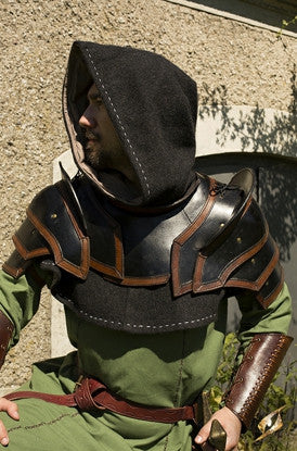 Shoulder Armour and Neck Guard Black/Brown