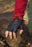 Celtic Gloves Leather Black Large