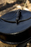 Round Leather Bag Black