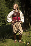 Female Leather Armour Brown-Red Small