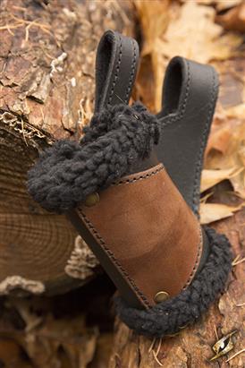 Holder - black Fur, black / brown - Left