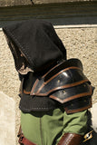 Shoulder Armour and Neck Guard Black/Brown