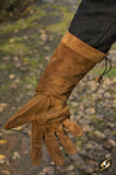 Leather Gloves - Brown - Large