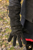 Leather Gloves - Black - Large