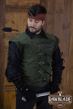 Jules Short Splitleather Jerkin Green M